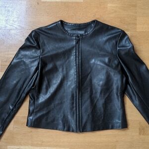Vintage 90s Y2K faux leather jacket, small